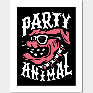 dog party animal Posters and Art